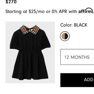 Baby Girl 12Months Burberry Dress